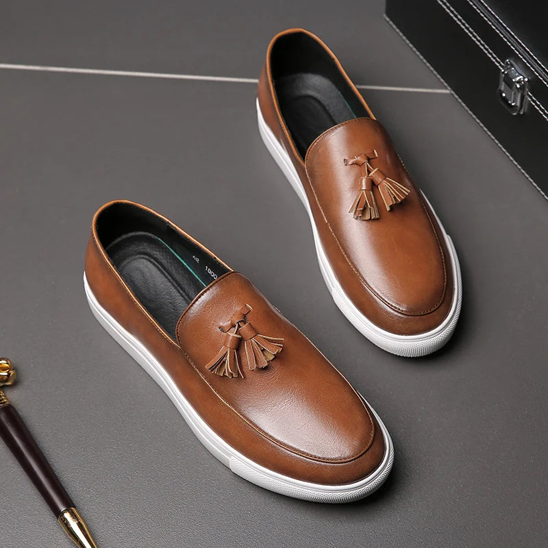 Classic Oak Slip-On Loafers