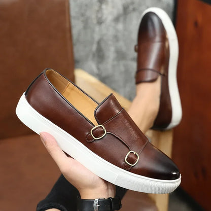 Premium Buckle Slip-On Loafers