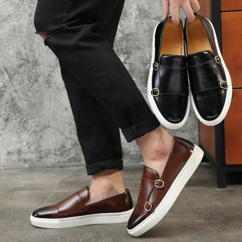 Premium Buckle Slip-On Loafers