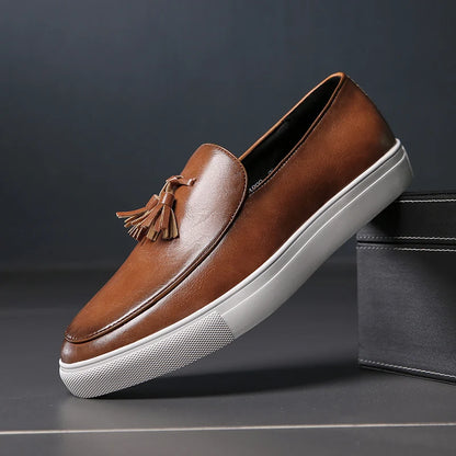 Classic Oak Slip-On Loafers