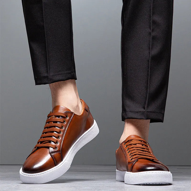 Size 38-47 Genuine Leather Men's Casual Shoes Chaussure Homme  Heren Schuhe Zapatos Hombre Sapato Masculino Shoes Mens Sneakers