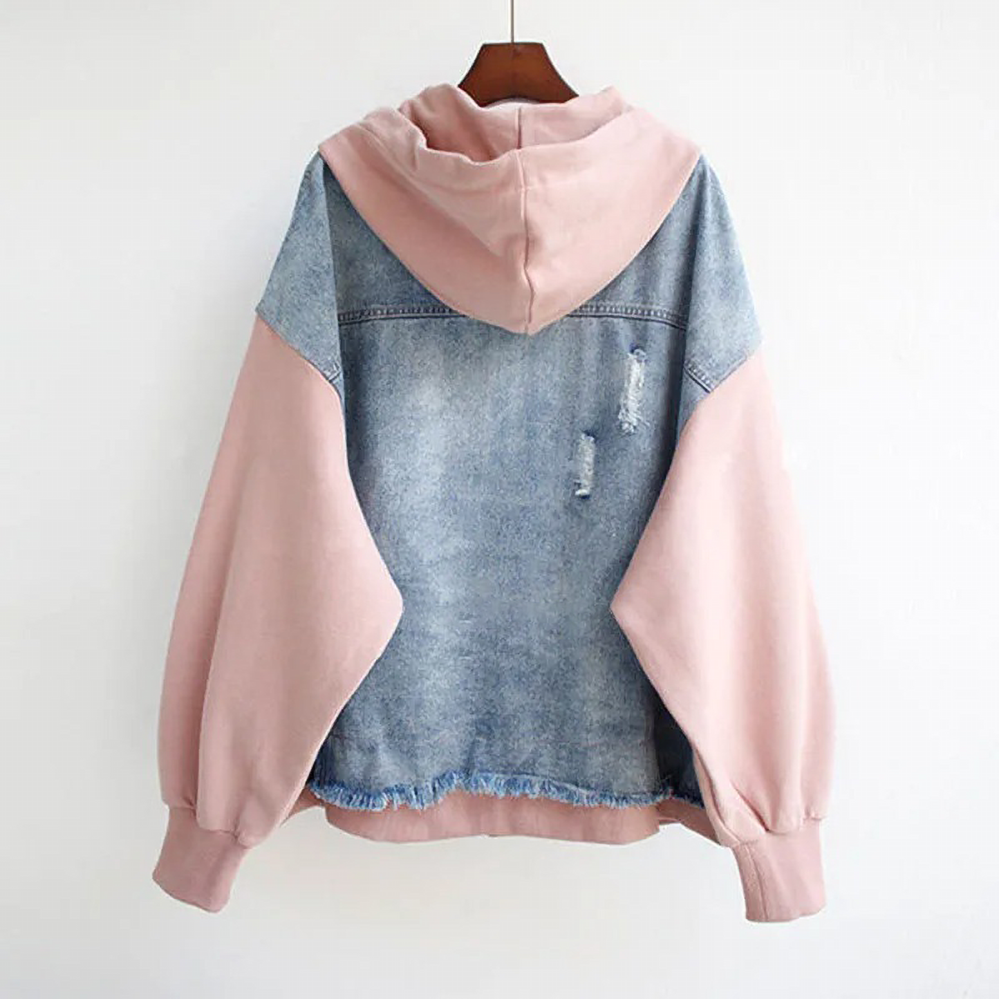 Urban Loose-Fit Denim Hoodie